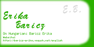 erika baricz business card